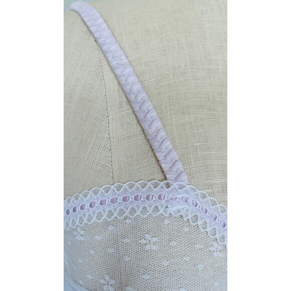 Vintage Camisole Lavender Sheer Lace Ruffles - Picture 5 of 7